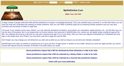 Desktop Screenshot of mywillonline.com