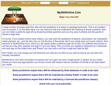 Tablet Screenshot of mywillonline.com